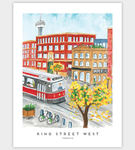 King Street West in Fall Art Print (12"x16")