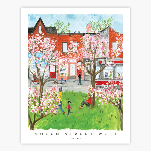 Queen Street West in Springtime Art Print (8