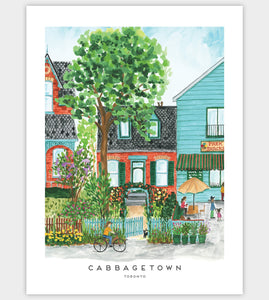 Cabbagetown Park Snacks Art Print (12"x16")