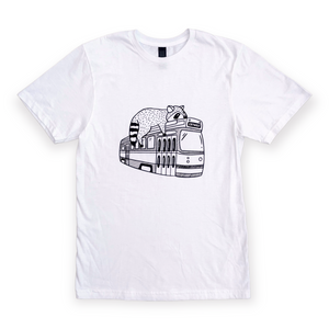 Streetcar Raccoon T-Shirt (White)