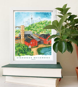 Evergreen Brickworks and Don Valley Art Print (8"x10")