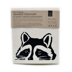 Peeking Raccoon Swedish Dishcloths