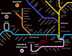 Toronto Waterways Subway Map