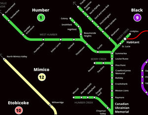 Toronto Waterways Subway Map
