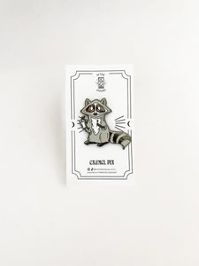 After Hours Raccoon Enamel Pin