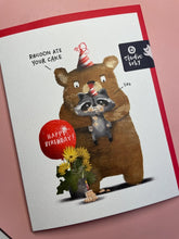 Load image into Gallery viewer, "Raccoon Ate Your Cake" Birthday Card