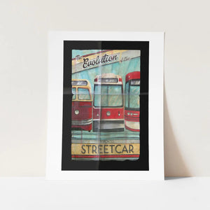 Evolution Of The Streetcar Art Print