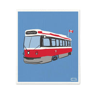 Toronto Streetcar Swedish Dishcloth