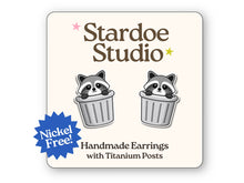 Load image into Gallery viewer, Trash Panda Earrings