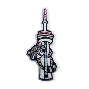 CN Tower Raccoon Iron-On Patch