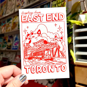 Greetings from East End postcard