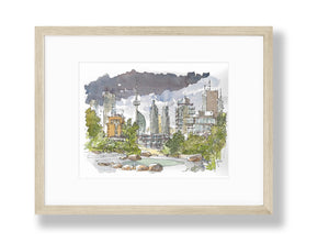 Stormy Toronto Skyline Art Print