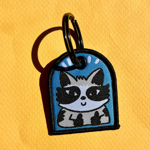 Toronto Raccoon Embroidered Keychain