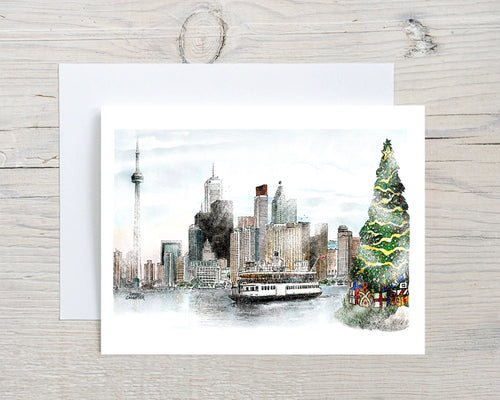 Winter Skyline Holiday Card