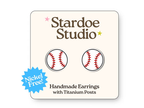 Baseball Earrings