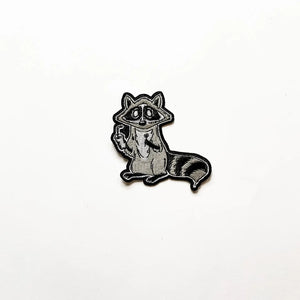 After Hours Raccoon Embroidered Patch