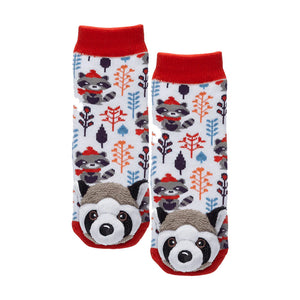 Country Raccoon Baby Socks