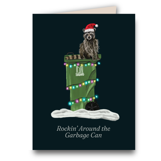 Rockin' Around the Garbage Can Holiday Card