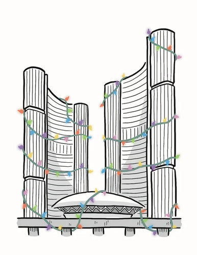 Festive Toronto City Hall Greeting Card