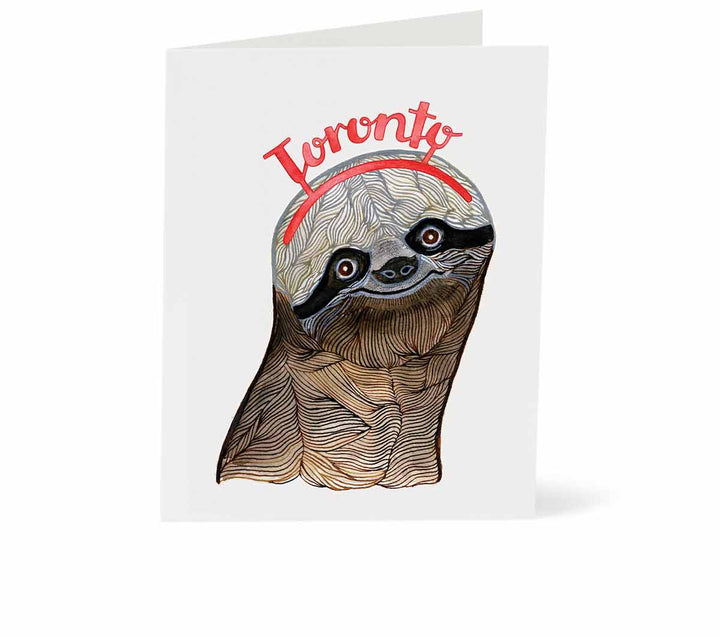Toronto Sloth Greeting Card