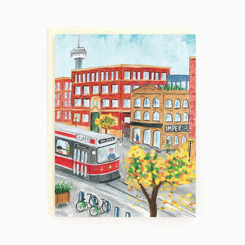 King Street West in Fall Greeting Card