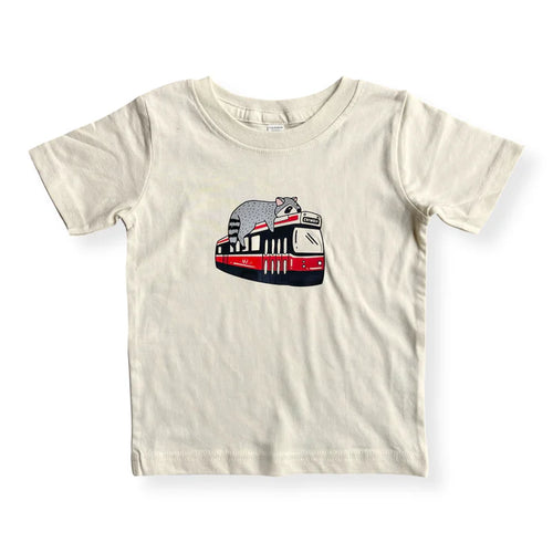 Kids Streetcar Raccoon T-shirt (Full Colour Print)