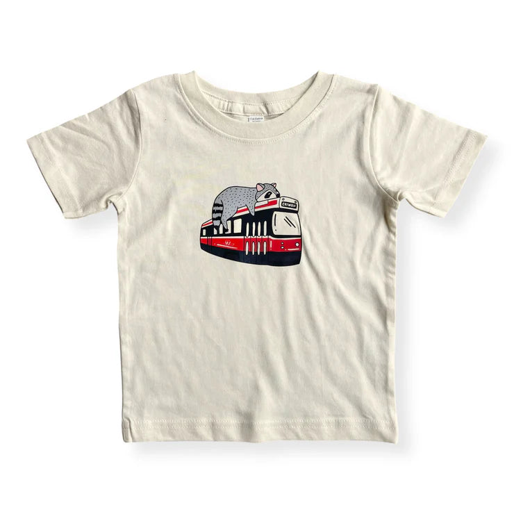 Kids Streetcar Raccoon T-shirt (Full Colour Print)