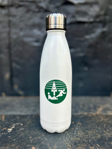 Retro Parks and Rec Logo Water Bottle (White)