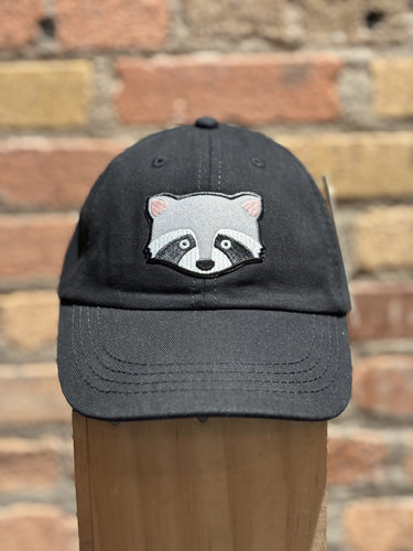 Kid's Baseball Hat with Raccoon Patch