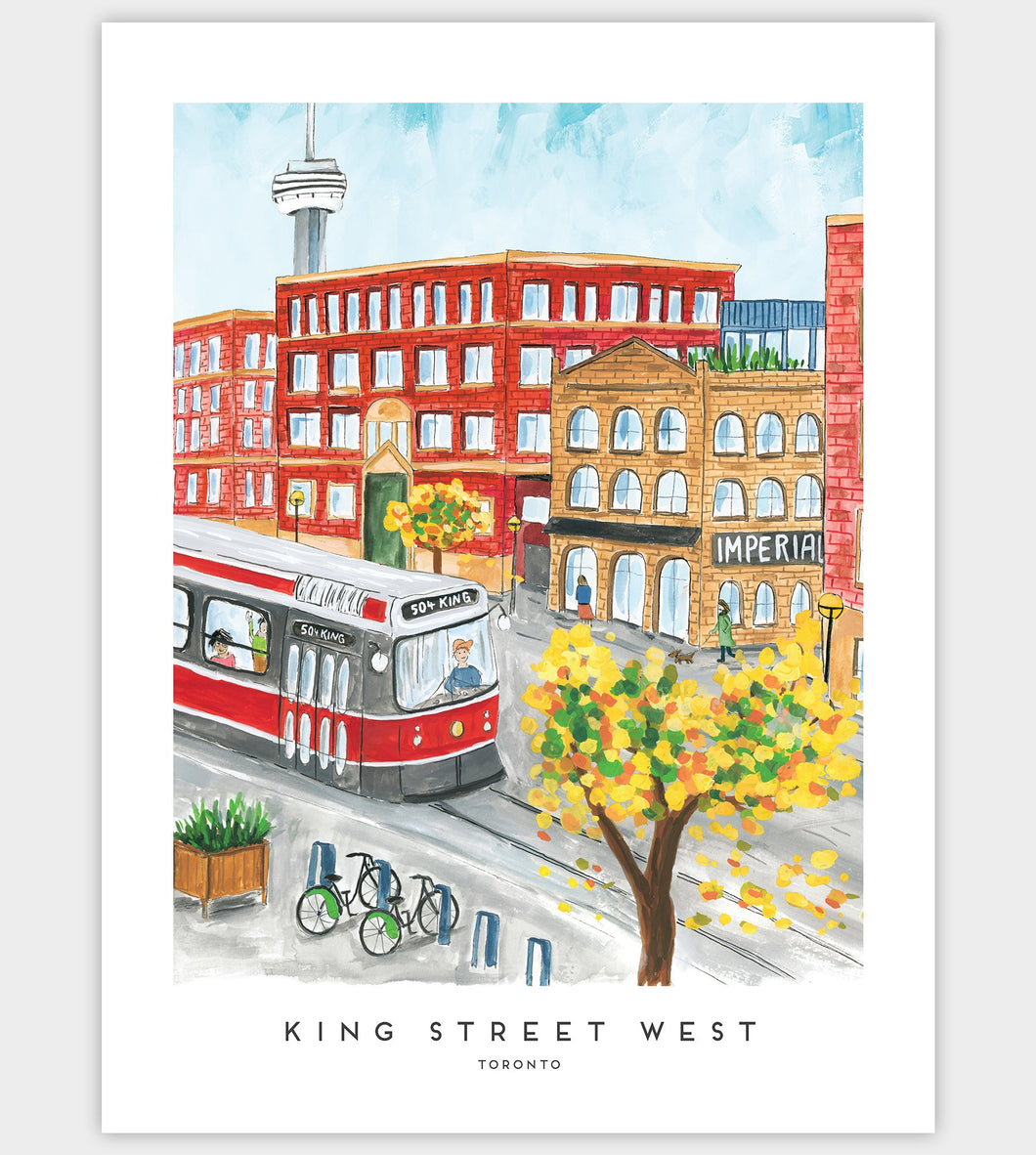 King Street West in Fall Art Print (12