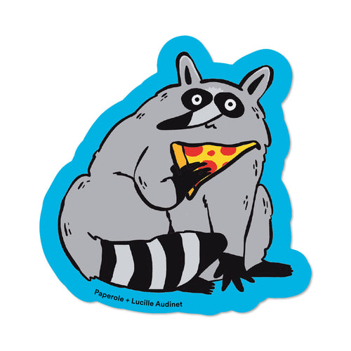 Pizza Raccoon Sticker
