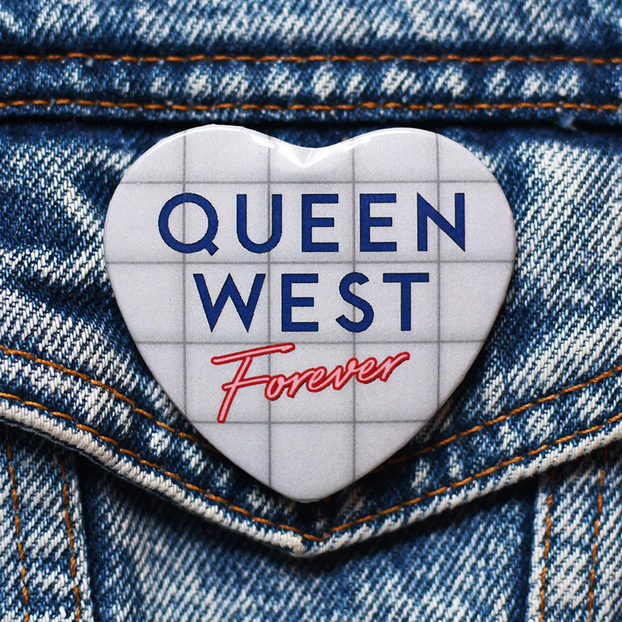 Queen West Forever Heart Shape Button