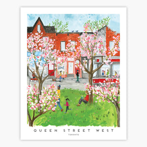 Queen Street West in Springtime Art Print (8"x10")