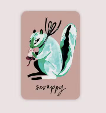 Scrappy Squirrel Vinyl Sticker