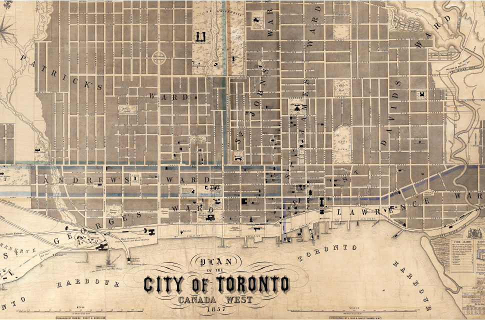 1857 City of Toronto Map Print