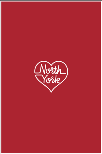 North York Heart Logo Print