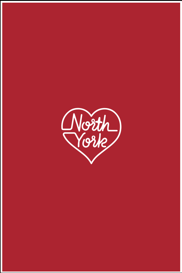 North York Heart Logo Print