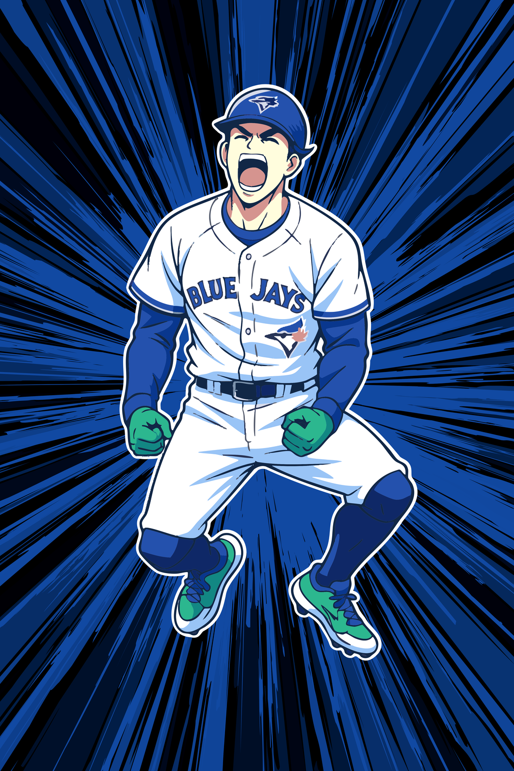 George Springer Manga-Style Art Print
