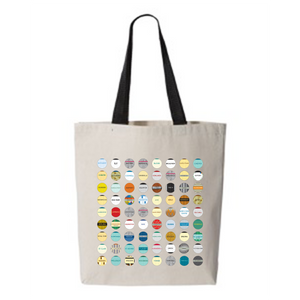 Spacing Subway Buttons Tote Bag