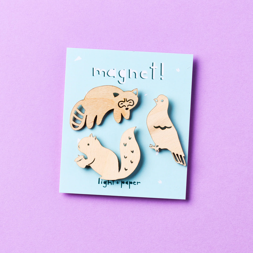 Toronto Critters Wooden Magnets set of 3 (Copy)