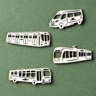 TTC Vehicle Wooden Magnets