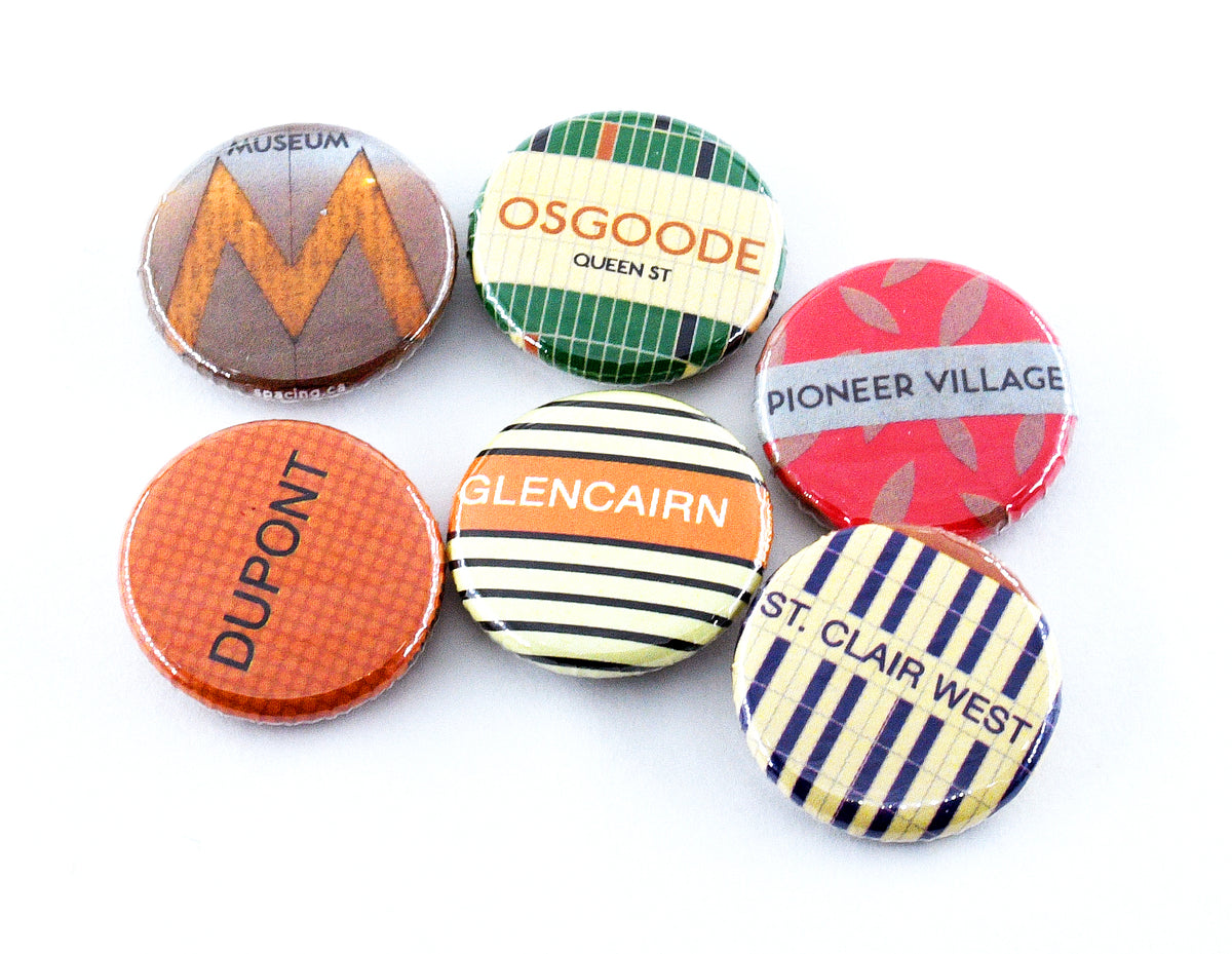 Toronto Subway Buttons: University line – Spacing Store: Toronto's City ...