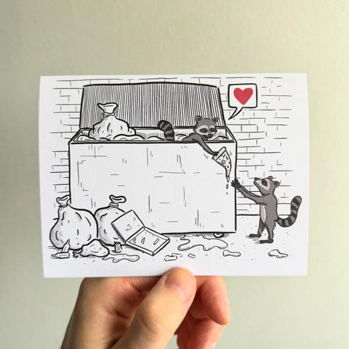 Raccoon Love Greeting Card