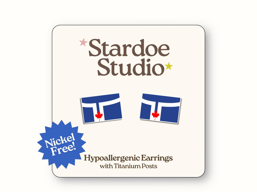 Toronto Flag Earrings