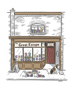 The Great Escape Bookstore Art Print