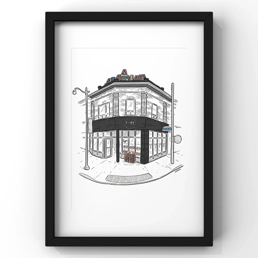 Type Books (Junction) Art Print