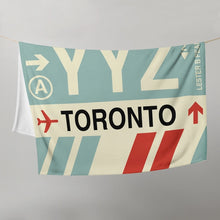 Load image into Gallery viewer, YYZ Pearson Boarding Pass Throw Blanket