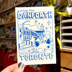 Greetings from Danforth postcard
