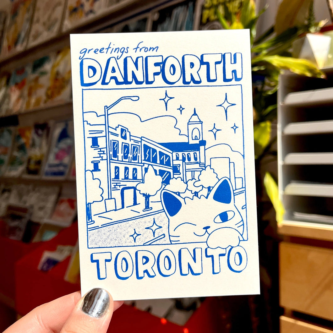 Greetings from Danforth postcard