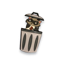 Load image into Gallery viewer, Sliding Raccoon Interactive Enamel Pin